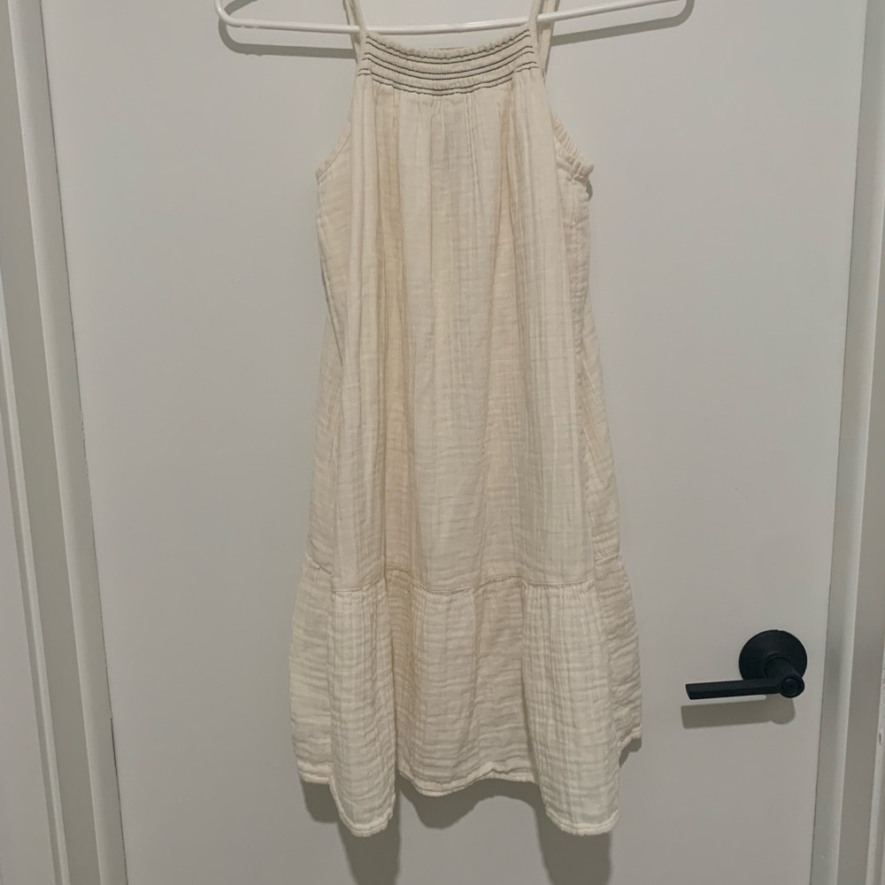 Old Navy Cream dress with Black Stripes